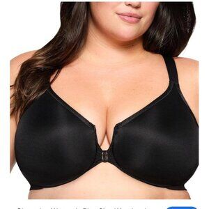 Glamorise Bra Black Women's Plus Size Wonderwire Posture Back Underwire Size 34D